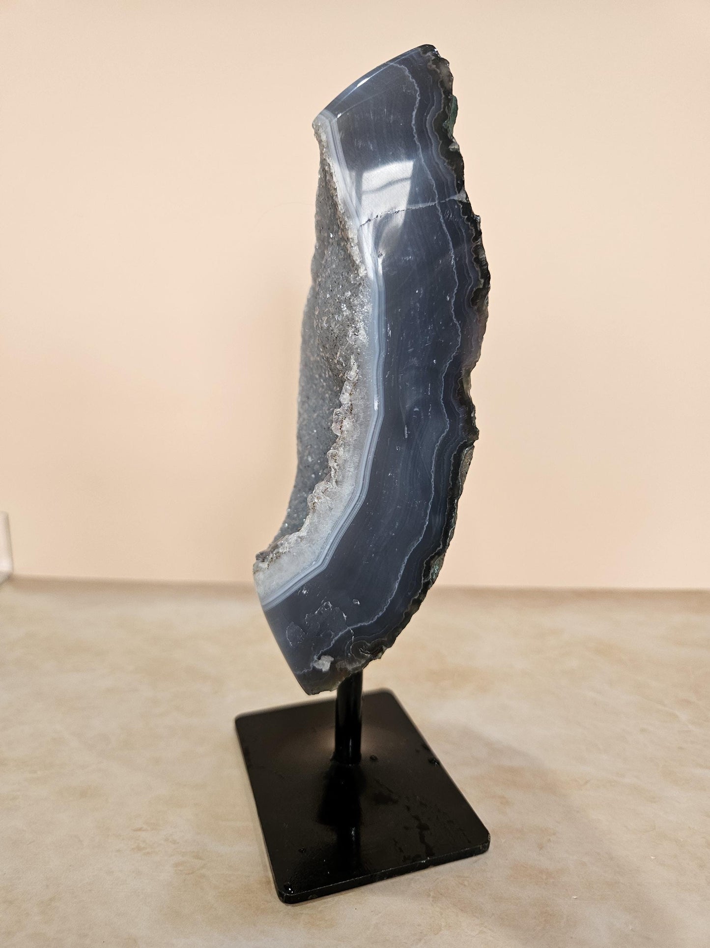 Banded Agate Geode Druzy Quartz