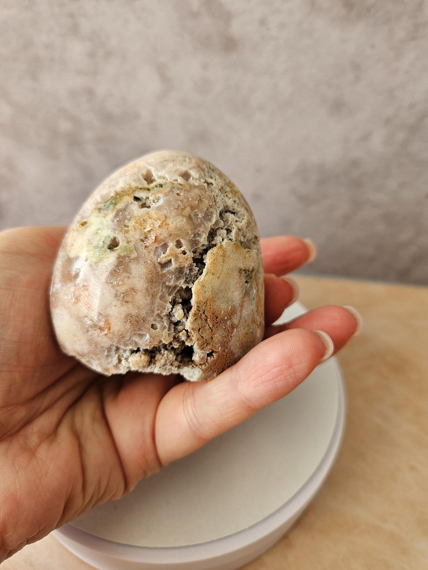 Pink Amethyst Freeform Egg Shaped