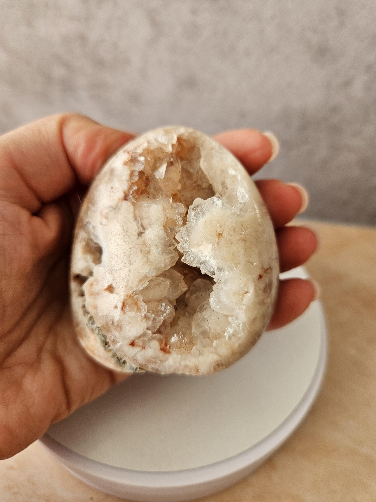 Pink Amethyst Freeform Egg Shaped