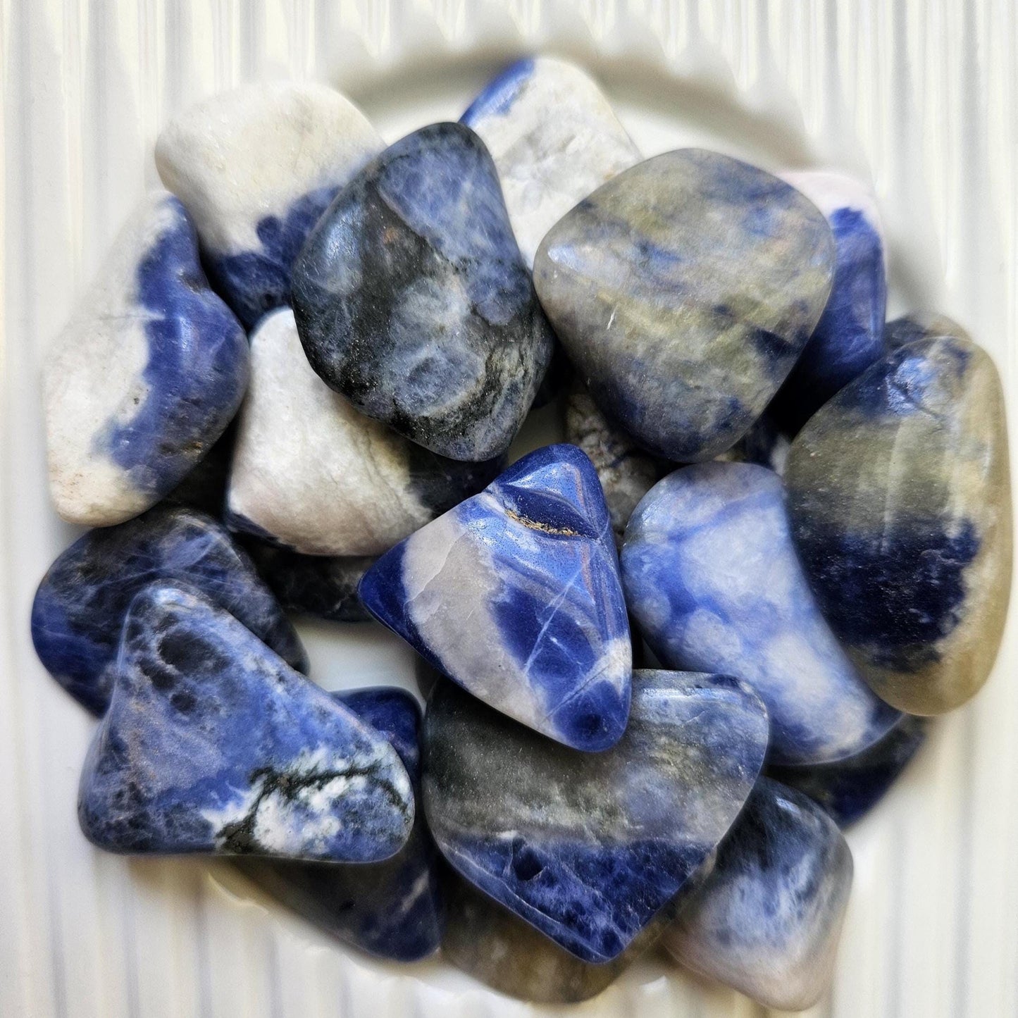 Sodalite tumbled stone One (1)