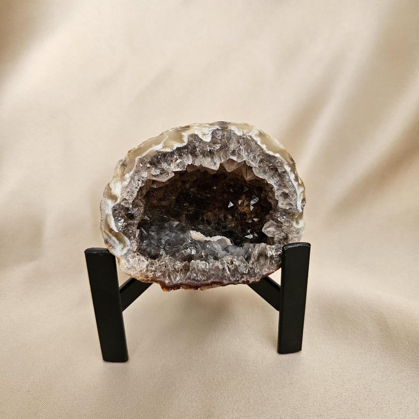 Agate Geode Cave Crystal Display