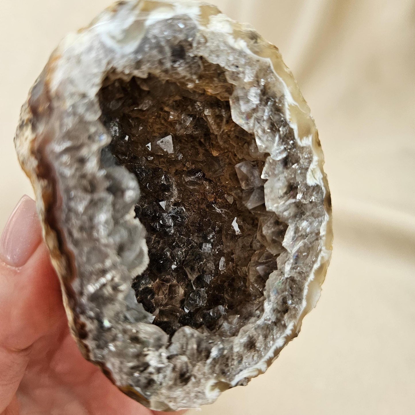 Agate Geode Cave Crystal Display