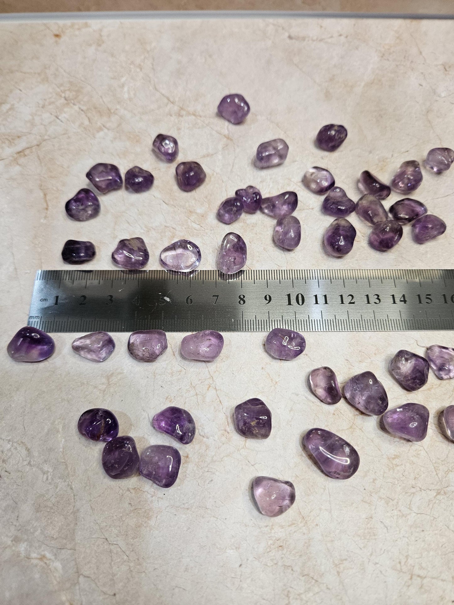 Amethyst mini tumbled stones bulk 100g