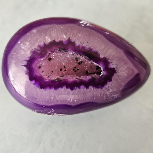 Purple Druzy Agate Egg Dyed