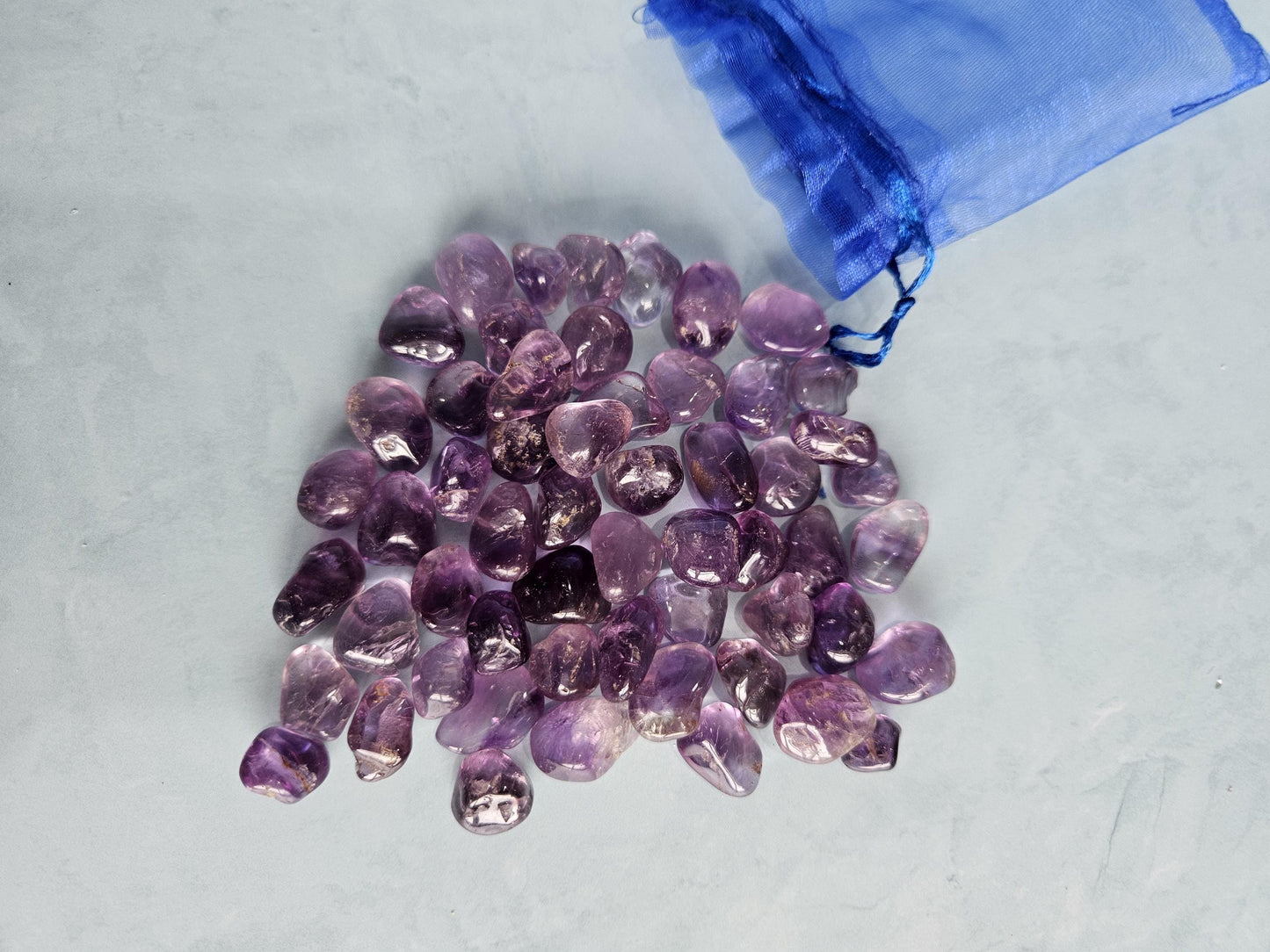 Amethyst mini tumbled stones bulk 100g
