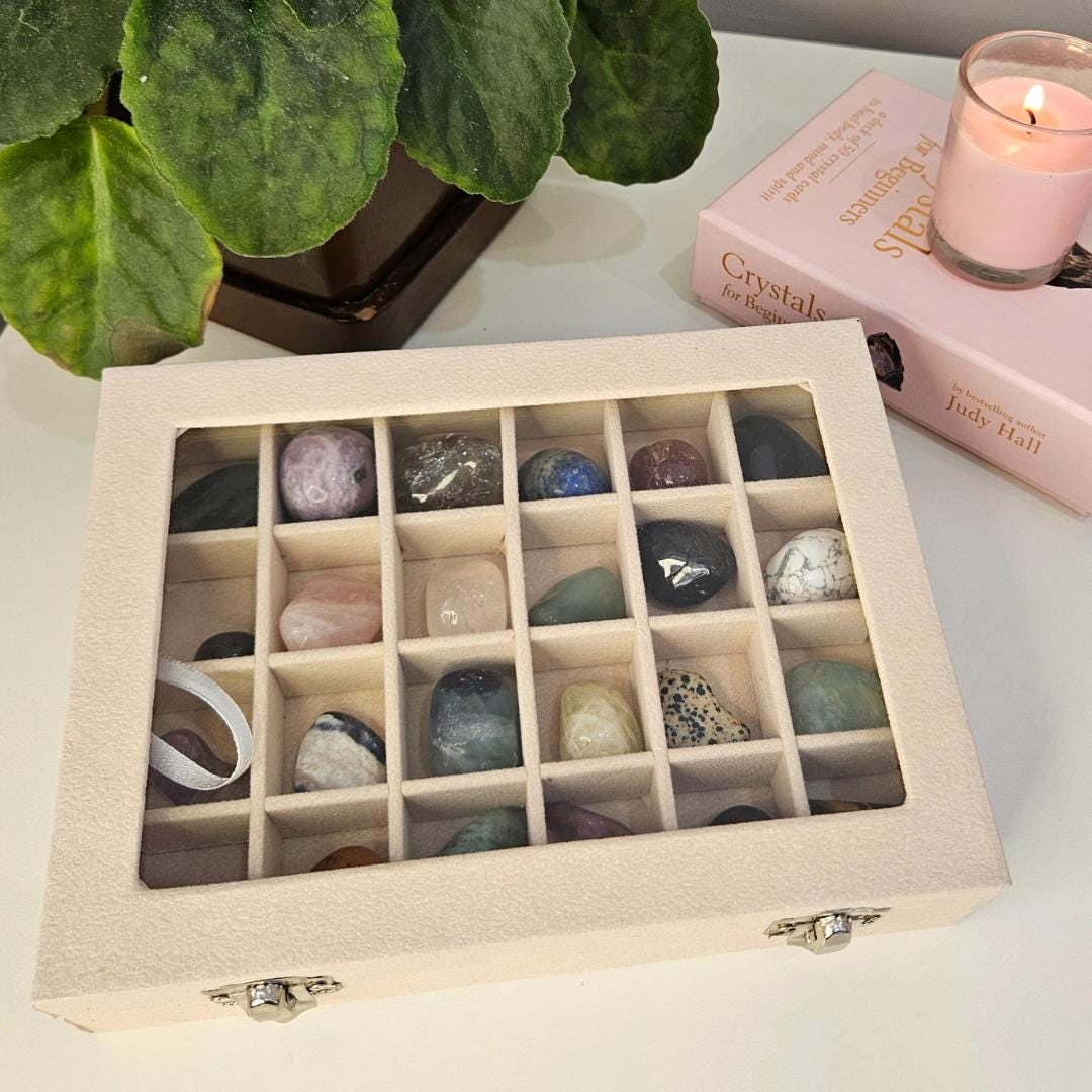 Tumbled stone crystal collection boxed crystal gift set starter crystal kit for beginners