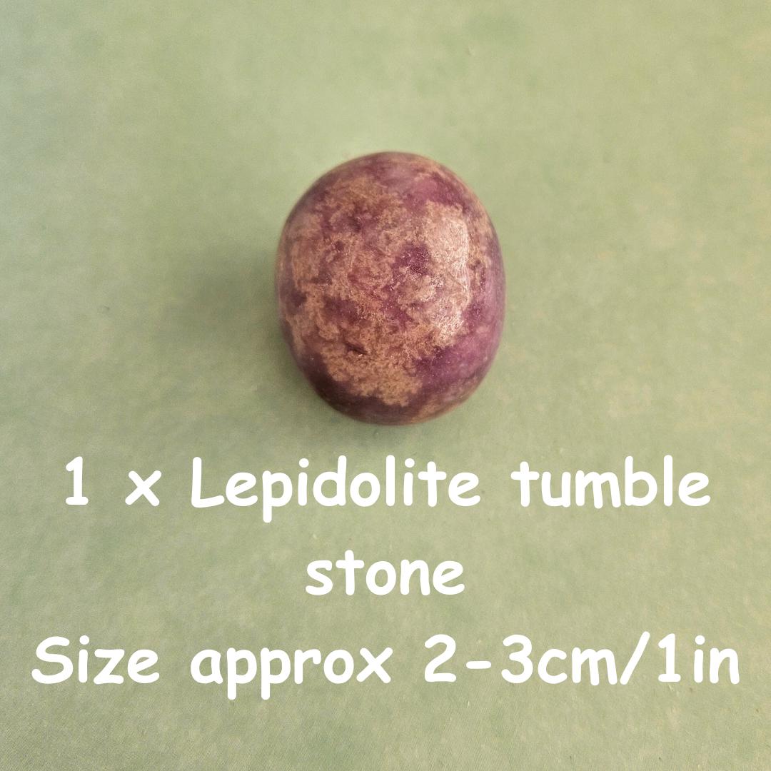 Lepidolite tumbled stone