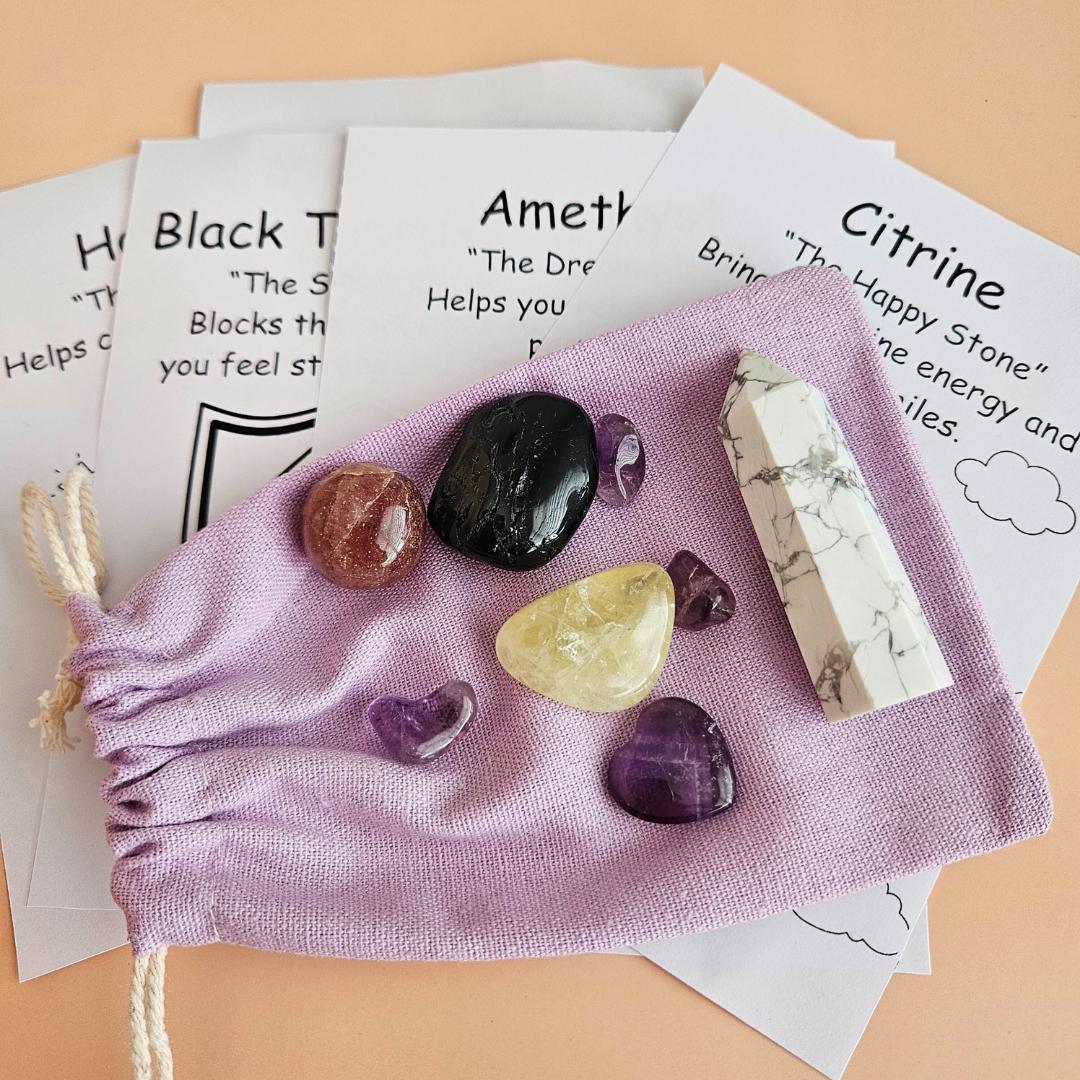 Kids Crystal Learning Set with Colouring Info Cards