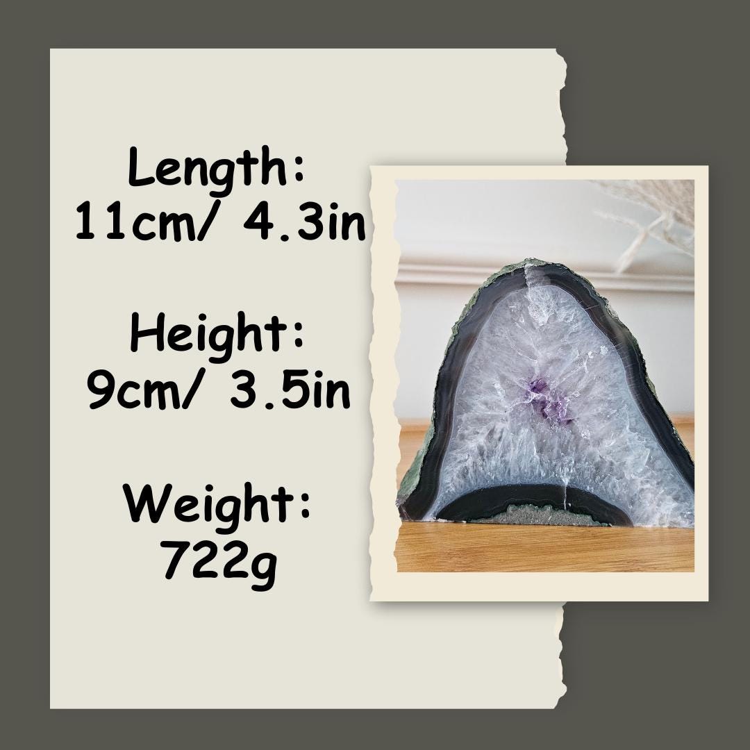 Amethyst agate geode slab