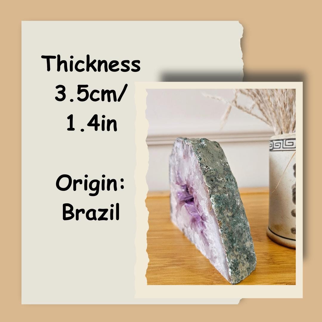 Amethyst Geode Crystal Cluster Standing Display