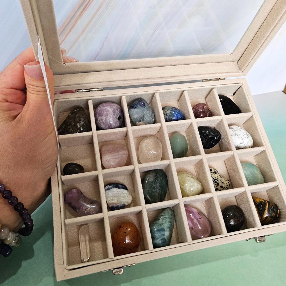 Tumbled stone crystal collection boxed crystal gift set starter crystal kit for beginners