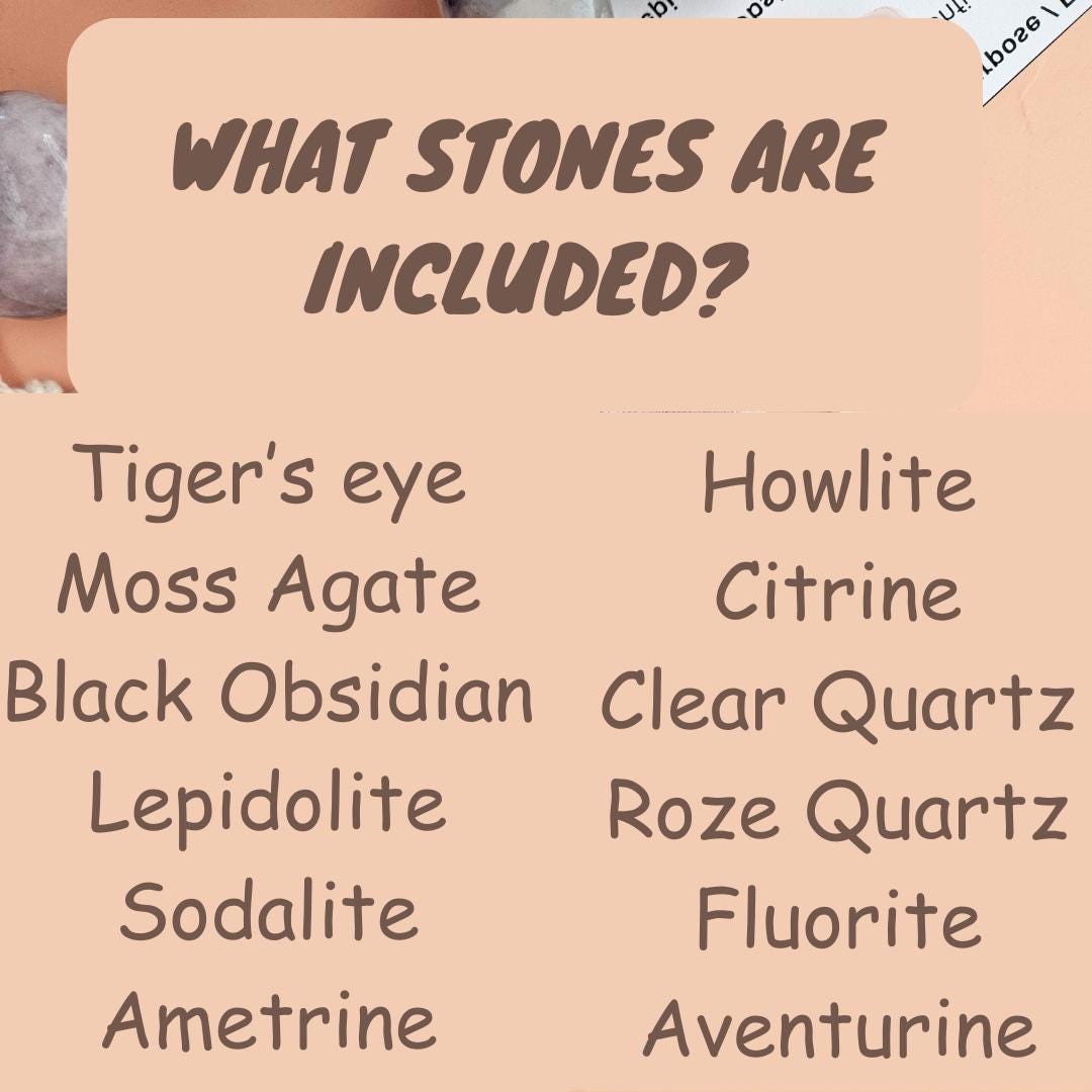 Beginner Crystal Set 12 tumbled stones collection