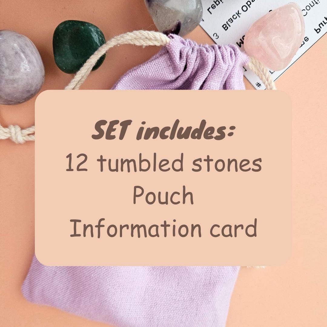 Beginner Crystal Set 12 tumbled stones collection