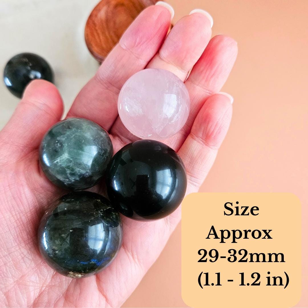 Mini spheres crystal ball décor healing crystal quartz desk décor gift