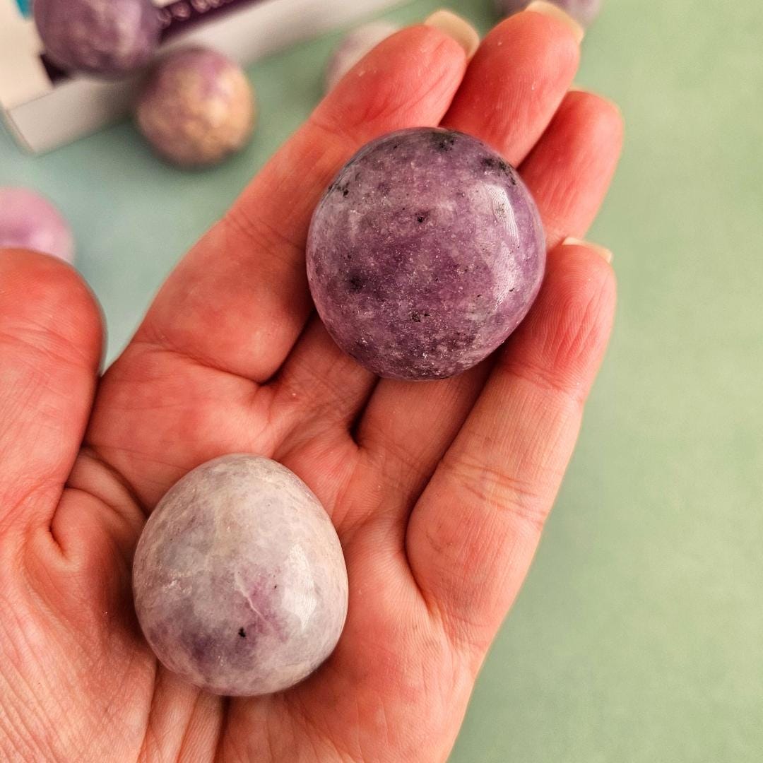 Lepidolite tumbled stone