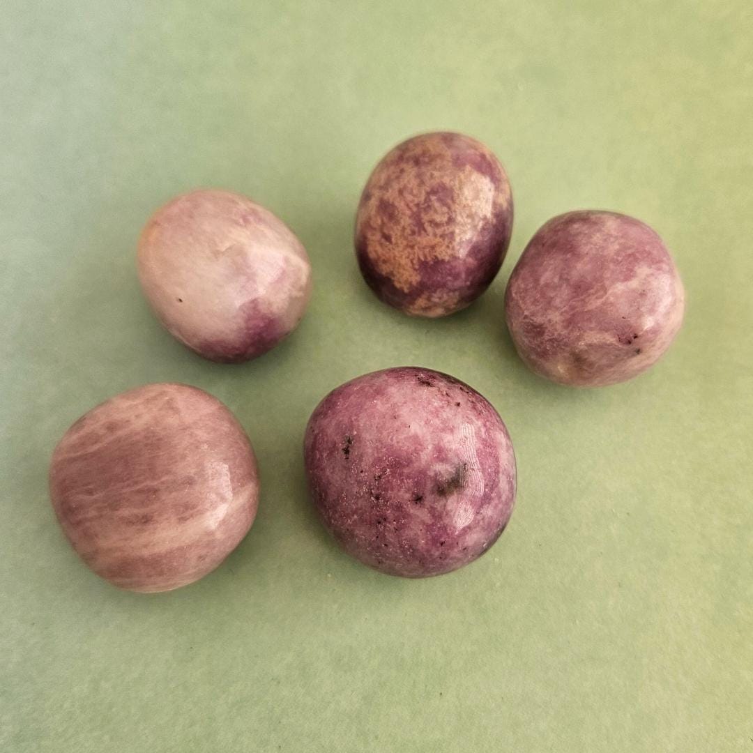 Lepidolite tumbled stone