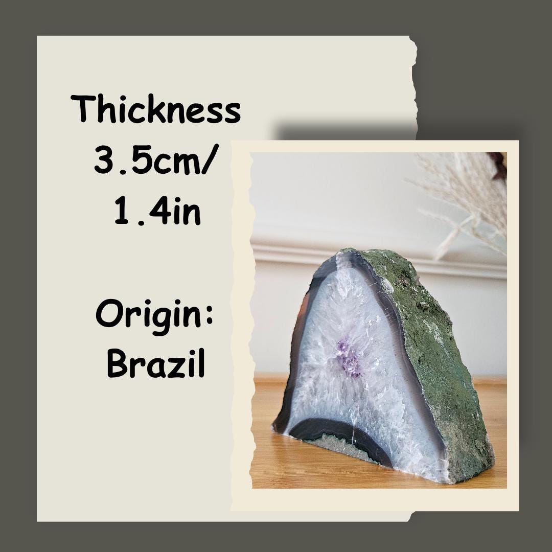 Amethyst agate geode slab