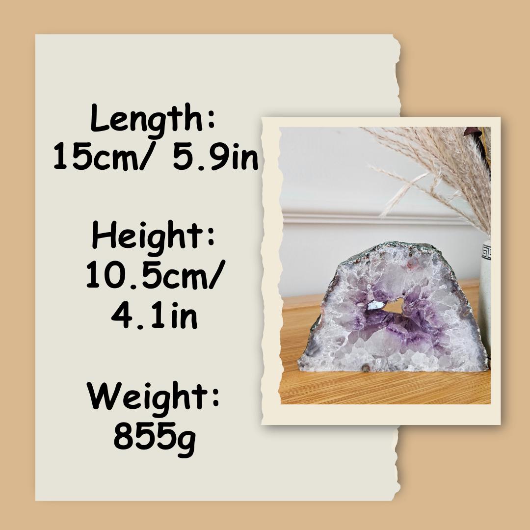 Amethyst Geode Crystal Cluster Standing Display