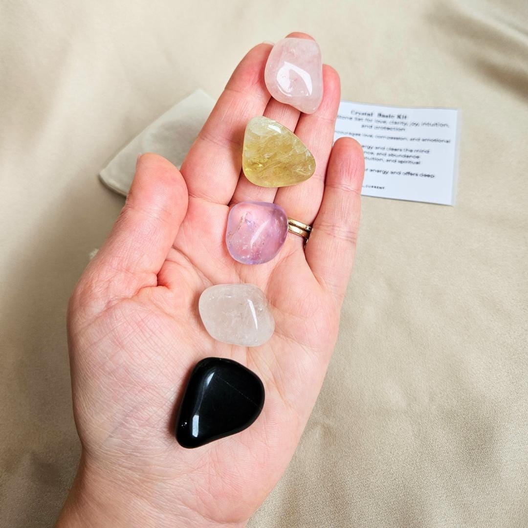 Beginner Crystal Set 12 tumbled stones collection