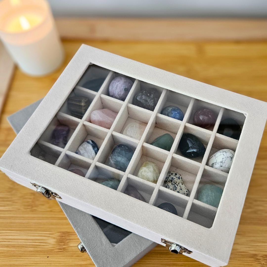 Tumbled stone crystal collection boxed crystal gift set starter crystal kit for beginners