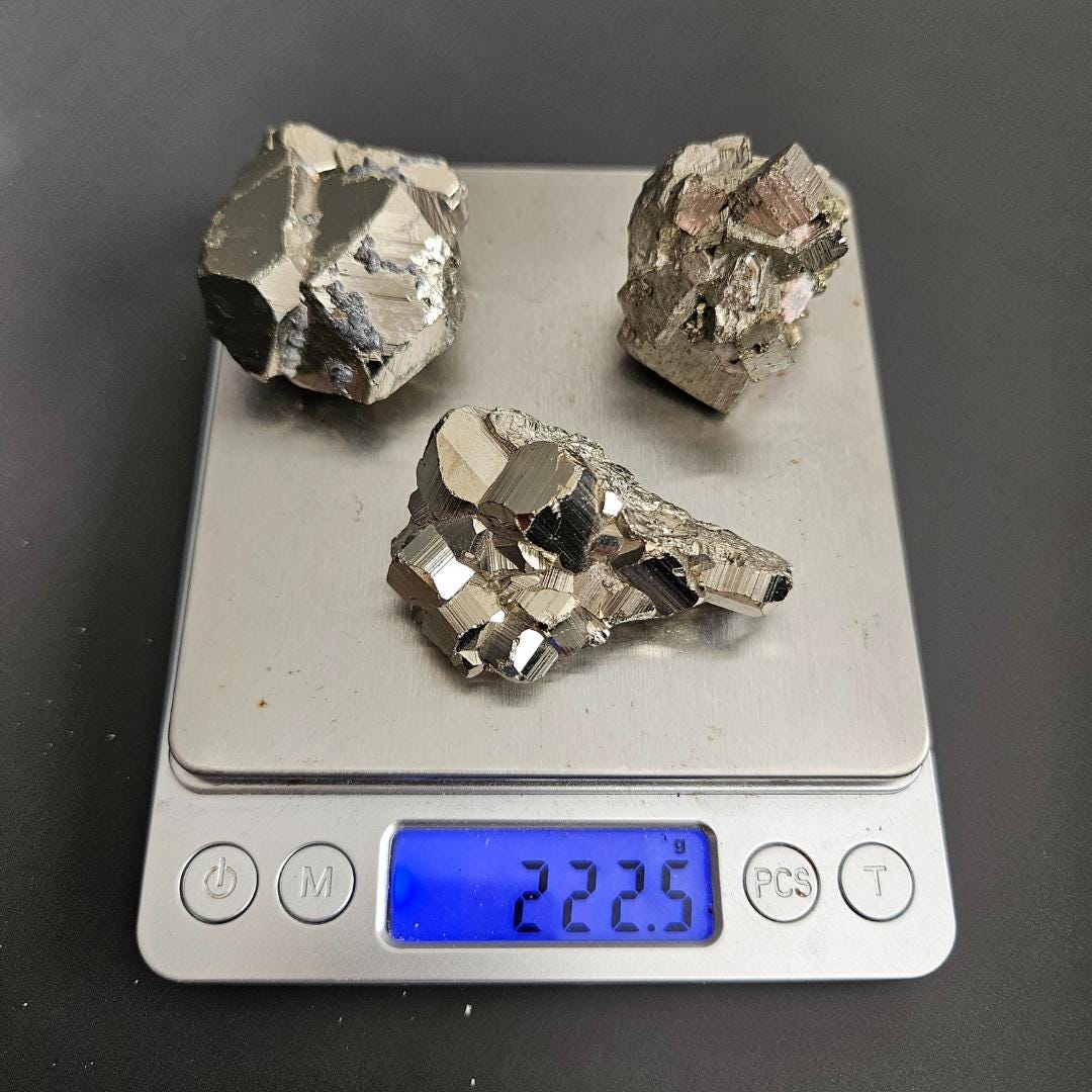 Pyrite Cluster Natural Crystal Fool’s Gold Confidence Protection Money