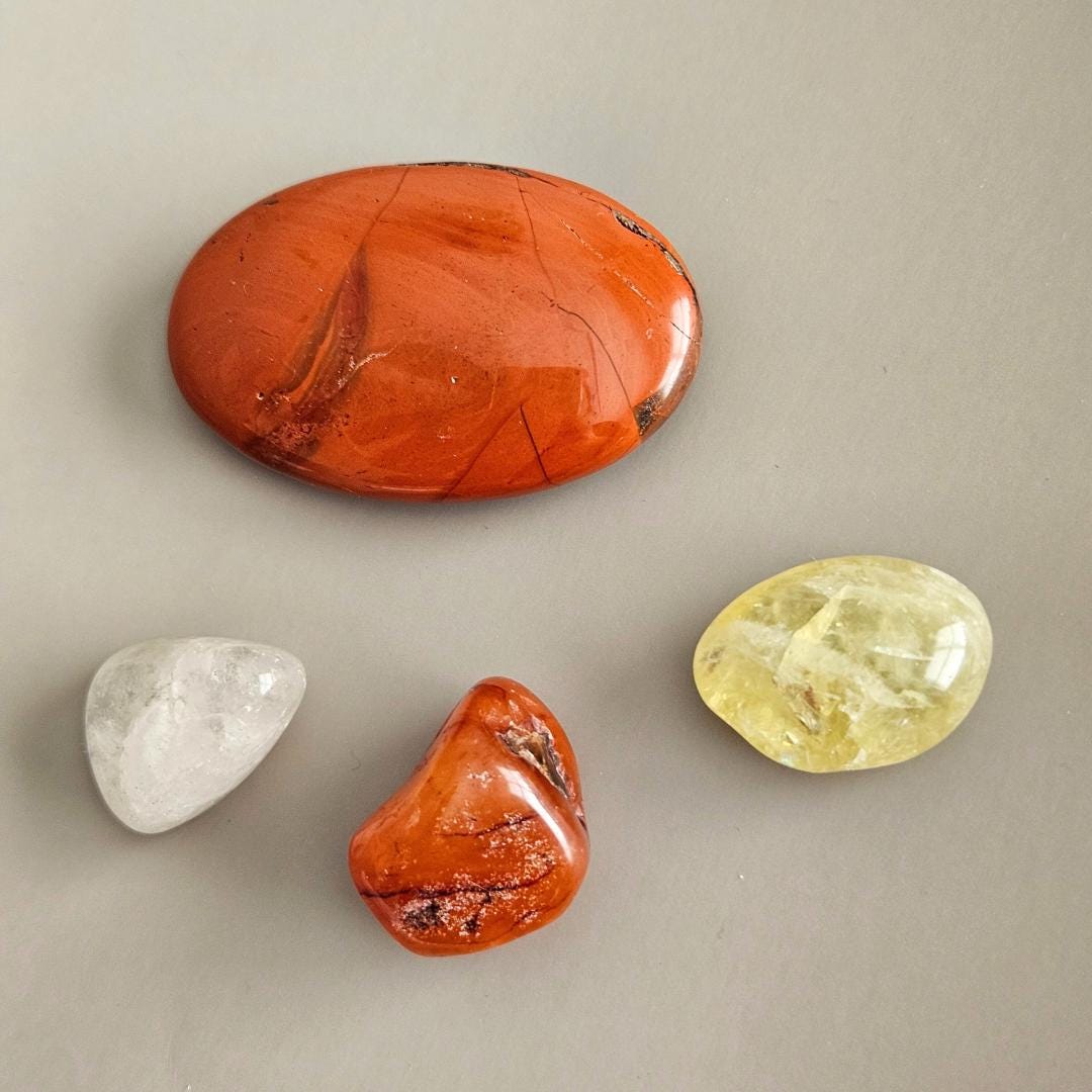 Crystals for Aries zodiac crystals astrology kit carnelian red jasper 