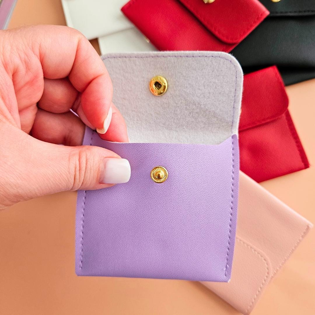 Crystal Jewelry Storage Pouch Small Travel Bag for Tumbled Stones Coin