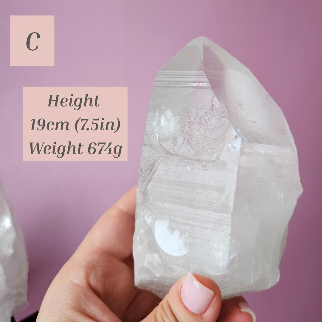 Clear Quartz Crystal Large Energy Amplifier Crystal for Collectors Med