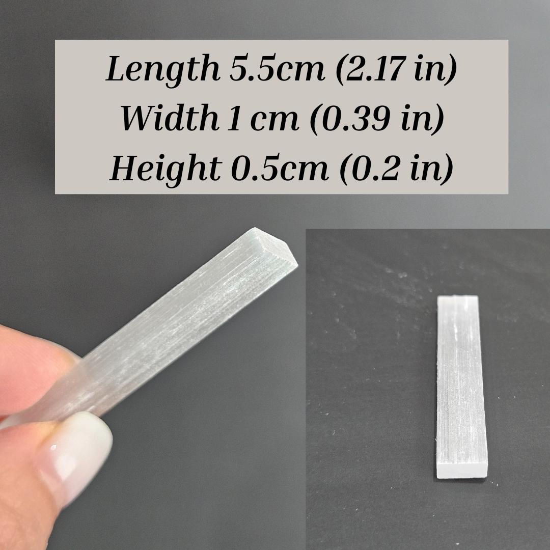 Selenite Stick Mini Raw Satin Spar for Energy Clearing Protection High
