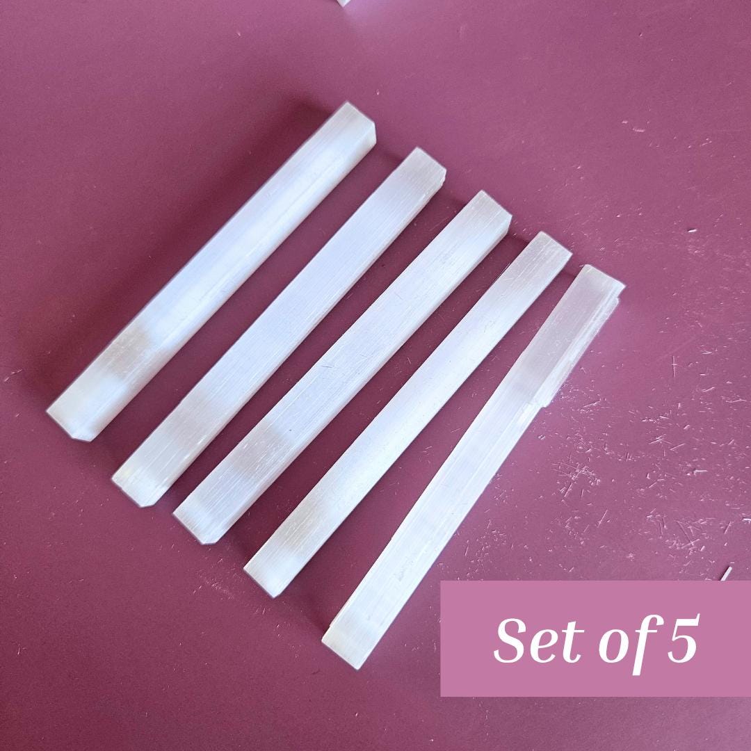 Selenite Crystal Sticks Satin Spar for Home Décor Mindfulness and Medi