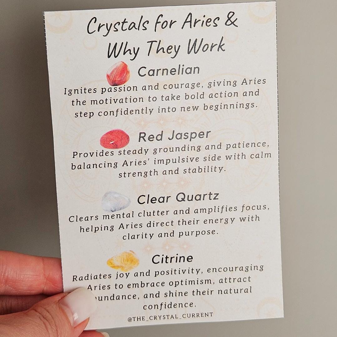 Crystals for Aries zodiac crystals astrology kit carnelian red jasper 