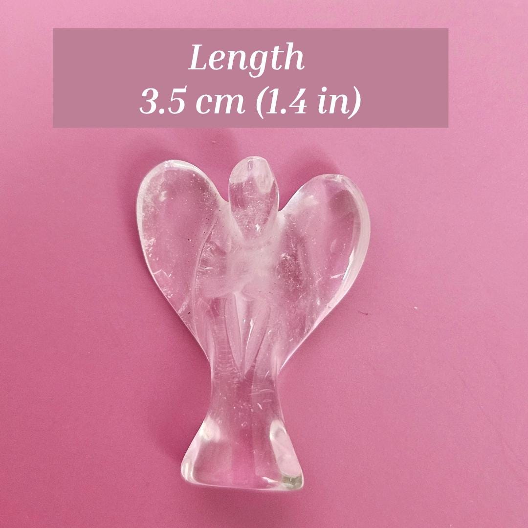 Clear Quartz Angel Crystal Carving Christian Gift Guardian Angel Figur