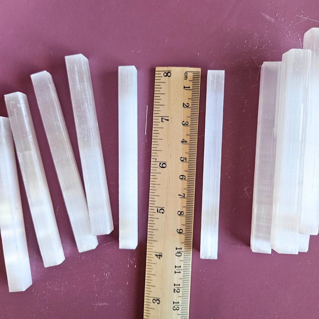 Selenite Crystal Sticks Satin Spar for Home Décor Mindfulness and Medi
