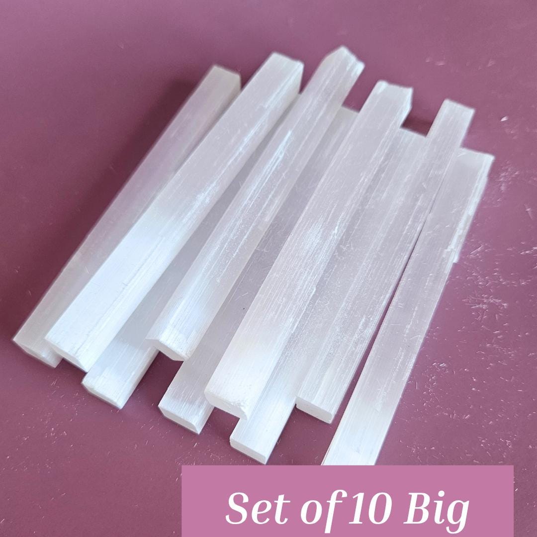 Bulk Selenite Sticks Satin Spar Crystals for Energy Cleansing Meditati