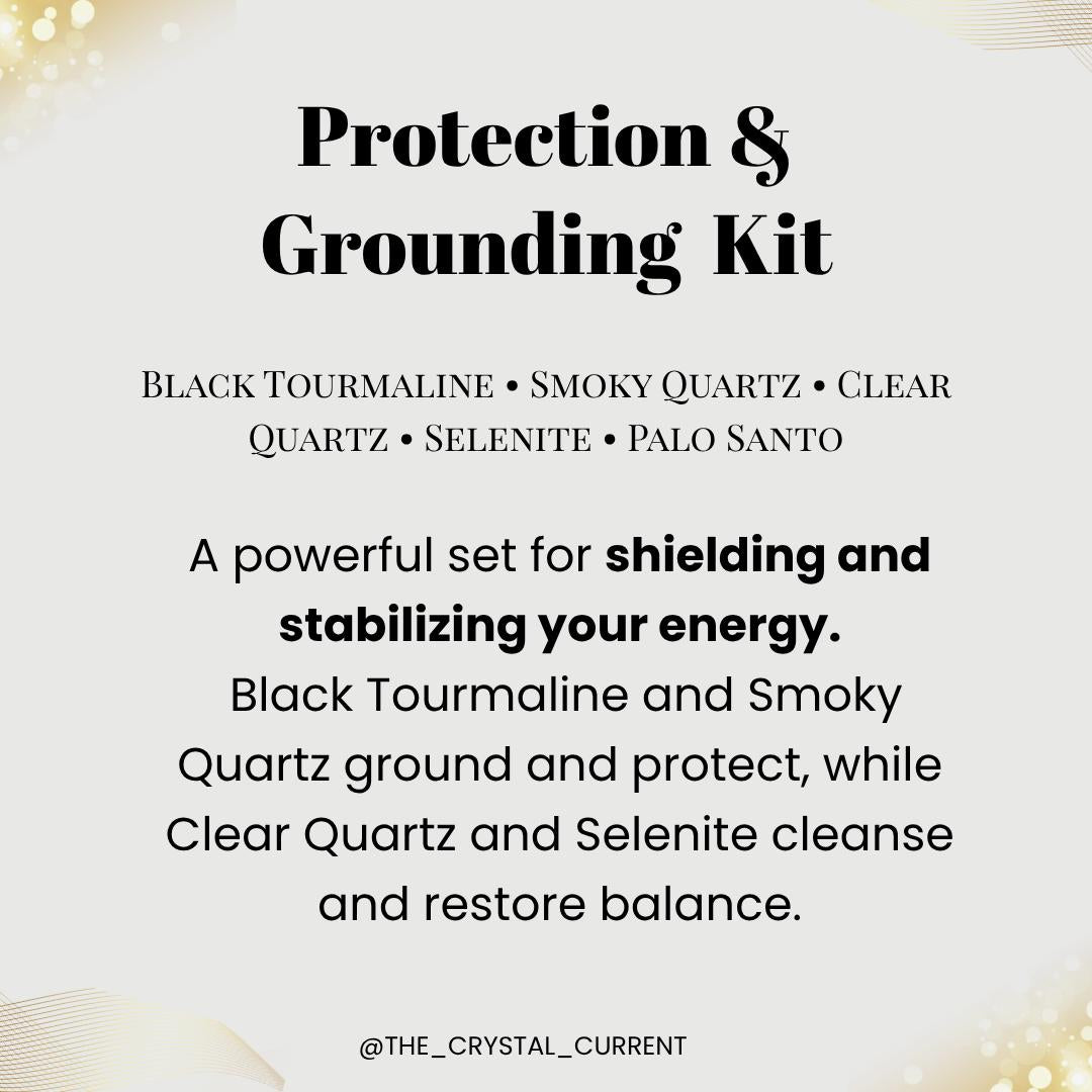 Crystal kit energy cleansing selenite and palo santo gift box for home