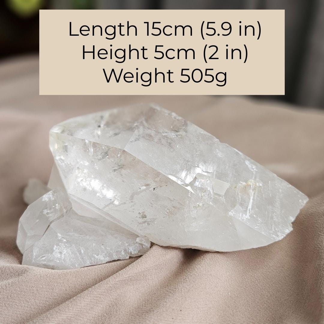 Clear quartz cluster natural clear crystal raw point large quartz spec