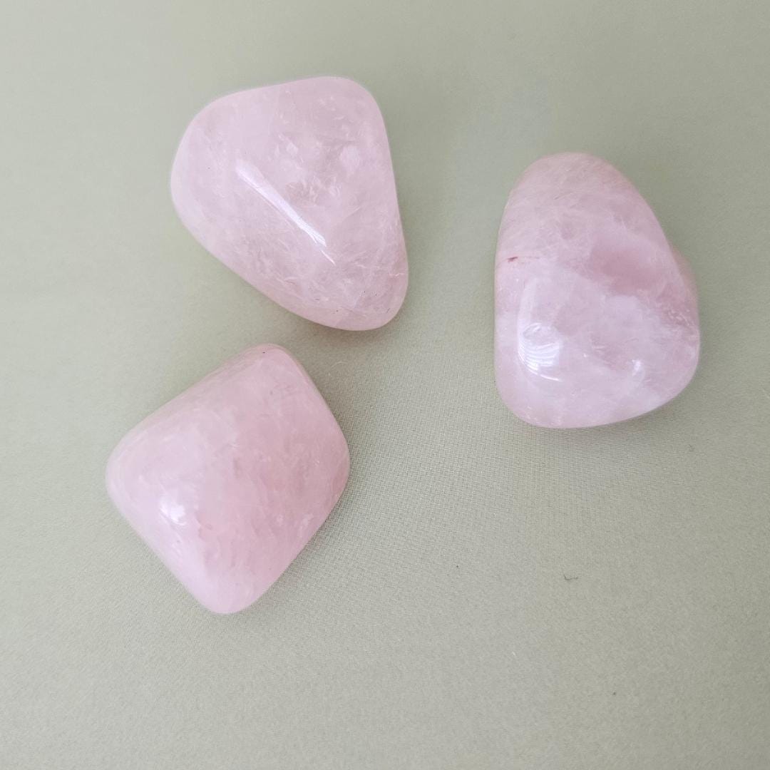 Rose quartz tumbled stones pink crystal decor home office bowl filler 
