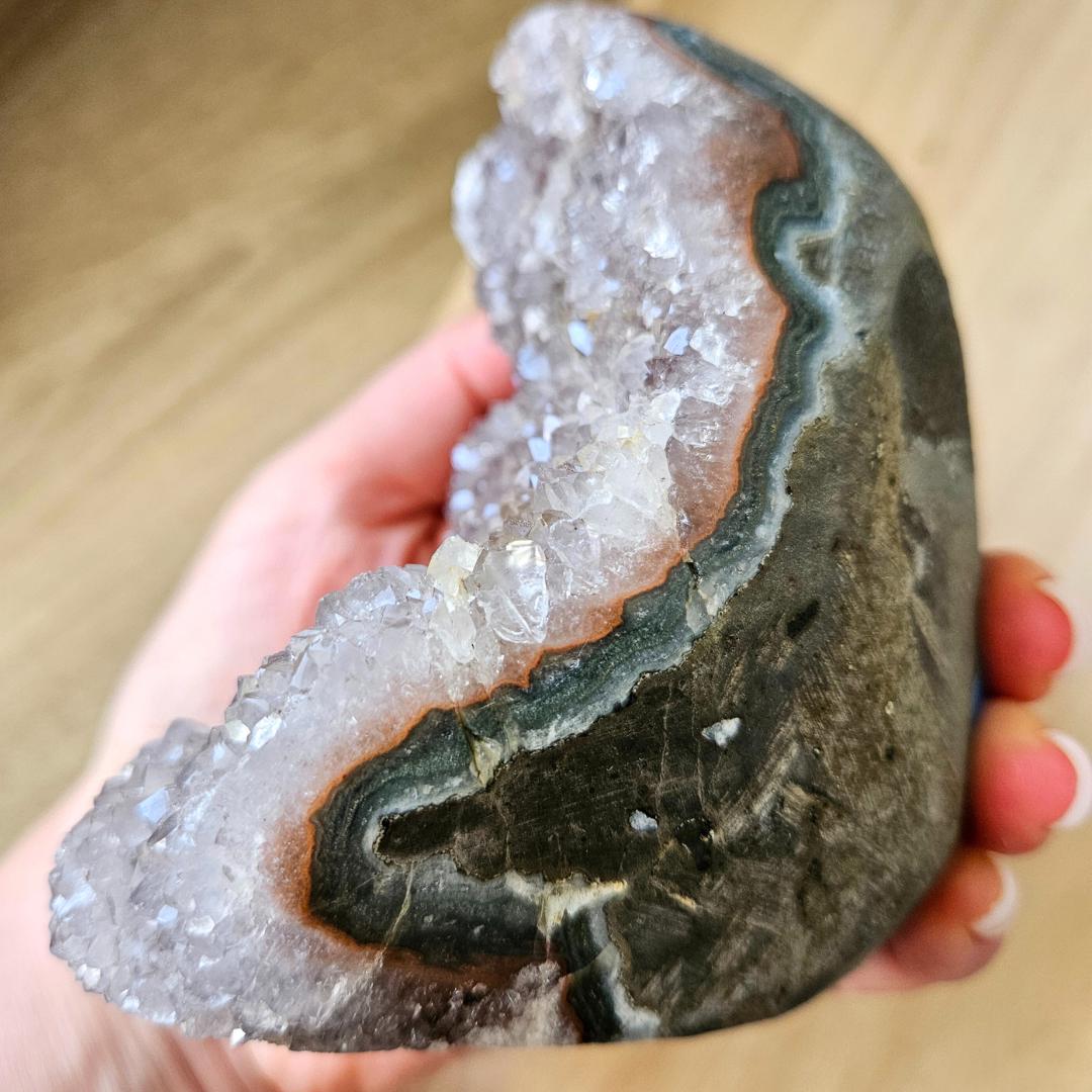 Raw Amethyst Crystal Display Large Freeform Geode Natural Cluster Home