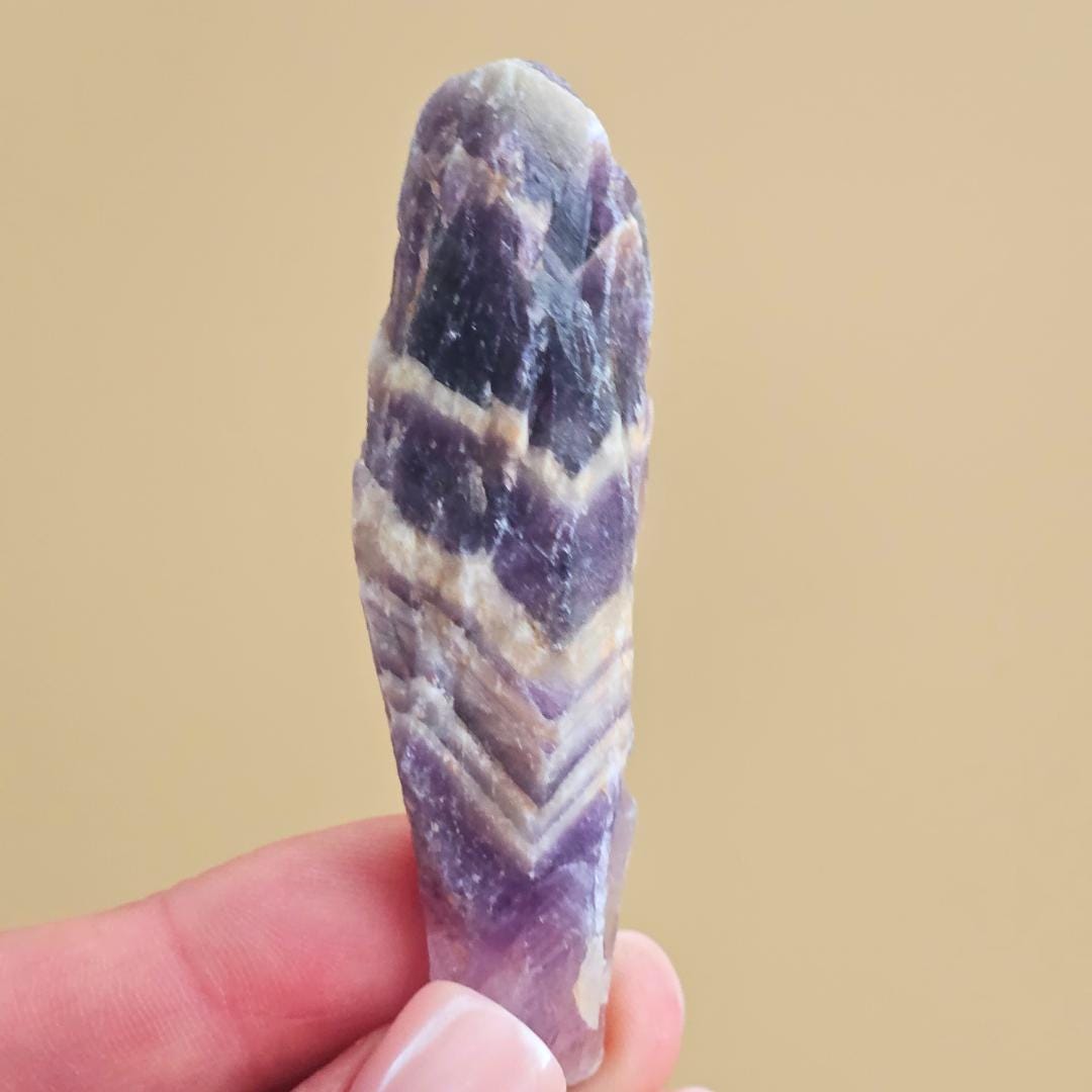Amethyst Chevron Raw Crystal points rough mineral purple Dream banded 