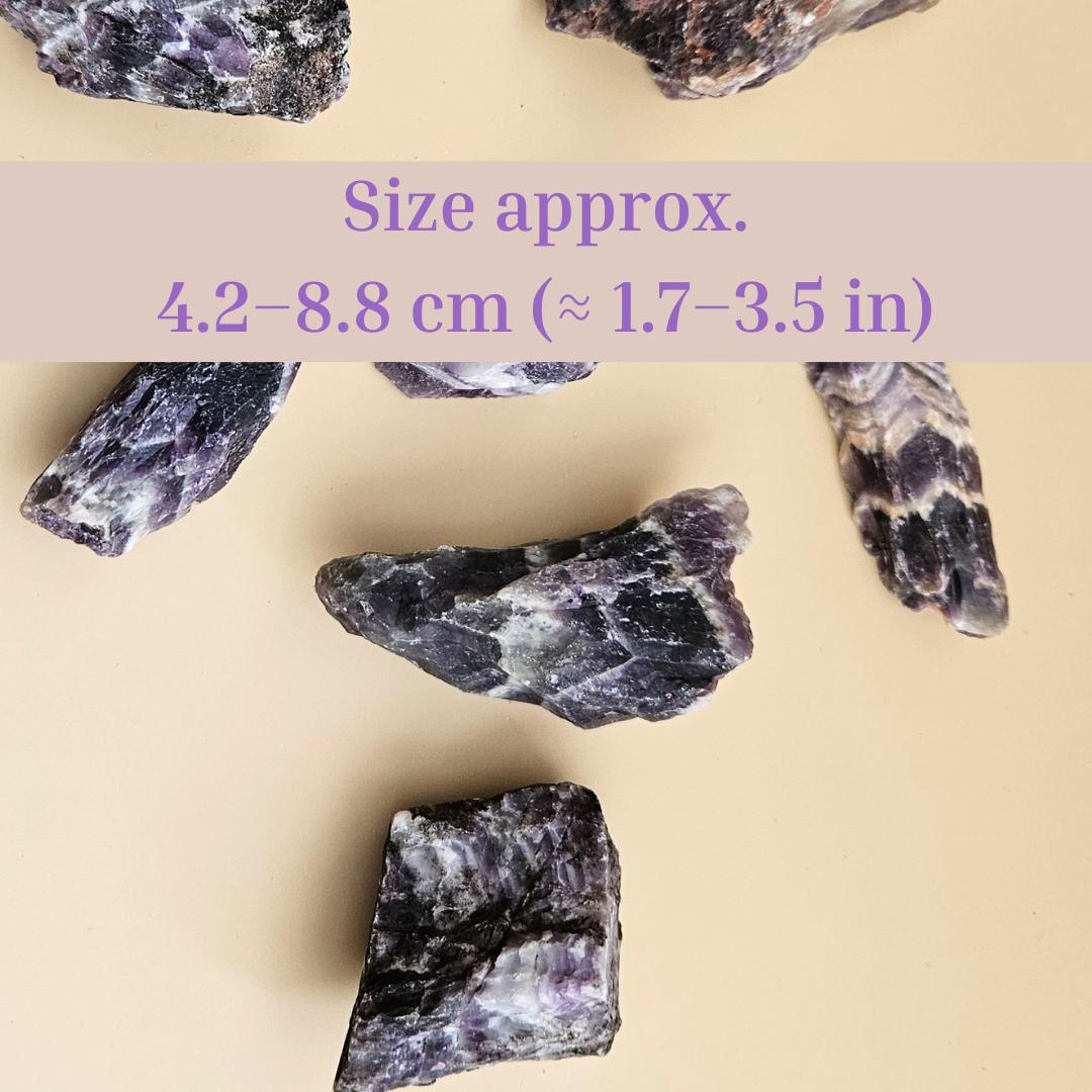 Amethyst Chevron Raw Crystal points rough mineral purple Dream banded 