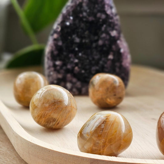 Peach Moonstone Crystal Natural Gemstone Meditation Stone Calm Energy 