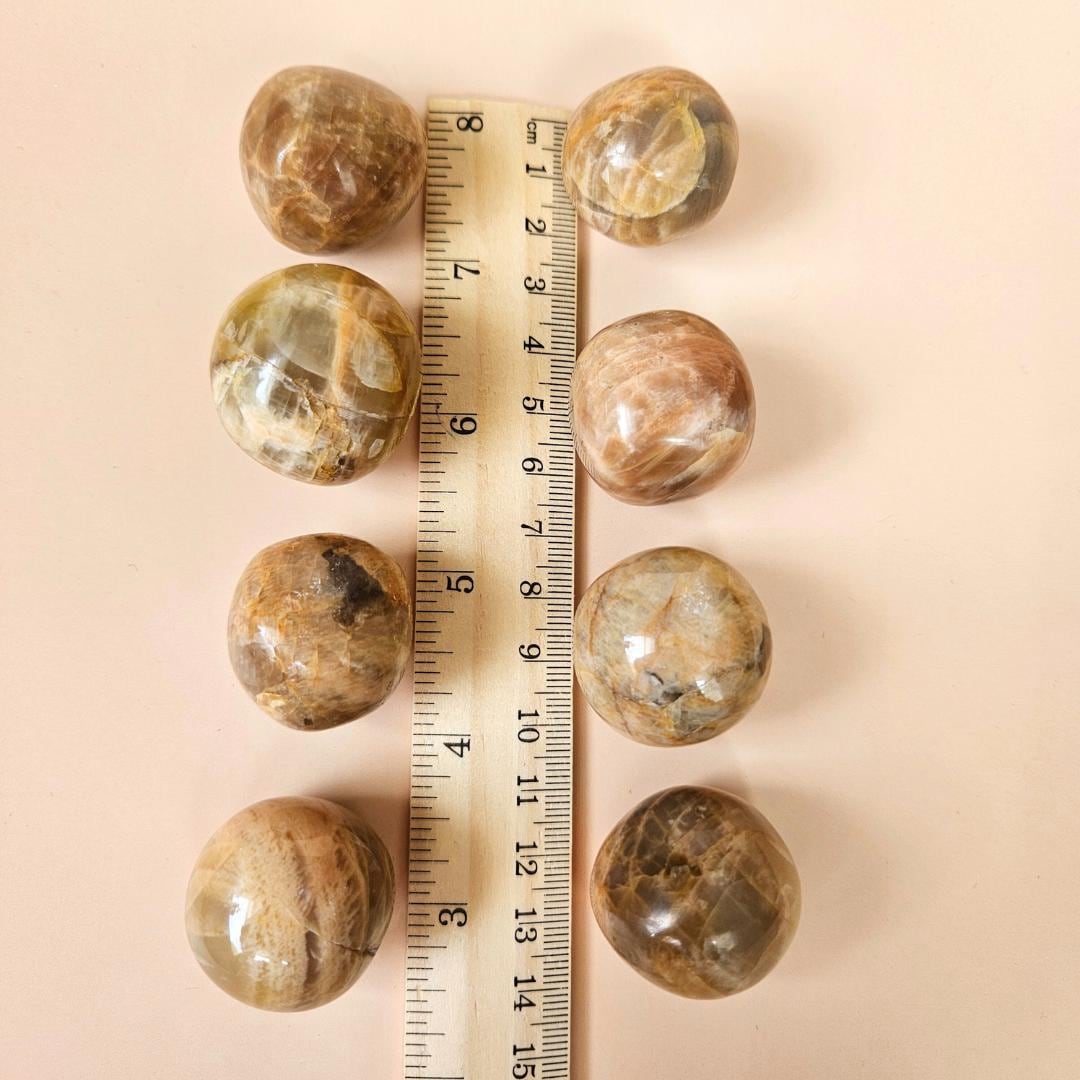Peach Moonstone Crystal Natural Gemstone Meditation Stone Calm Energy 