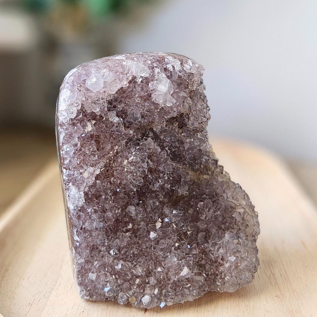 Raw Amethyst Crystal Display Large Freeform Geode Natural Cluster Home