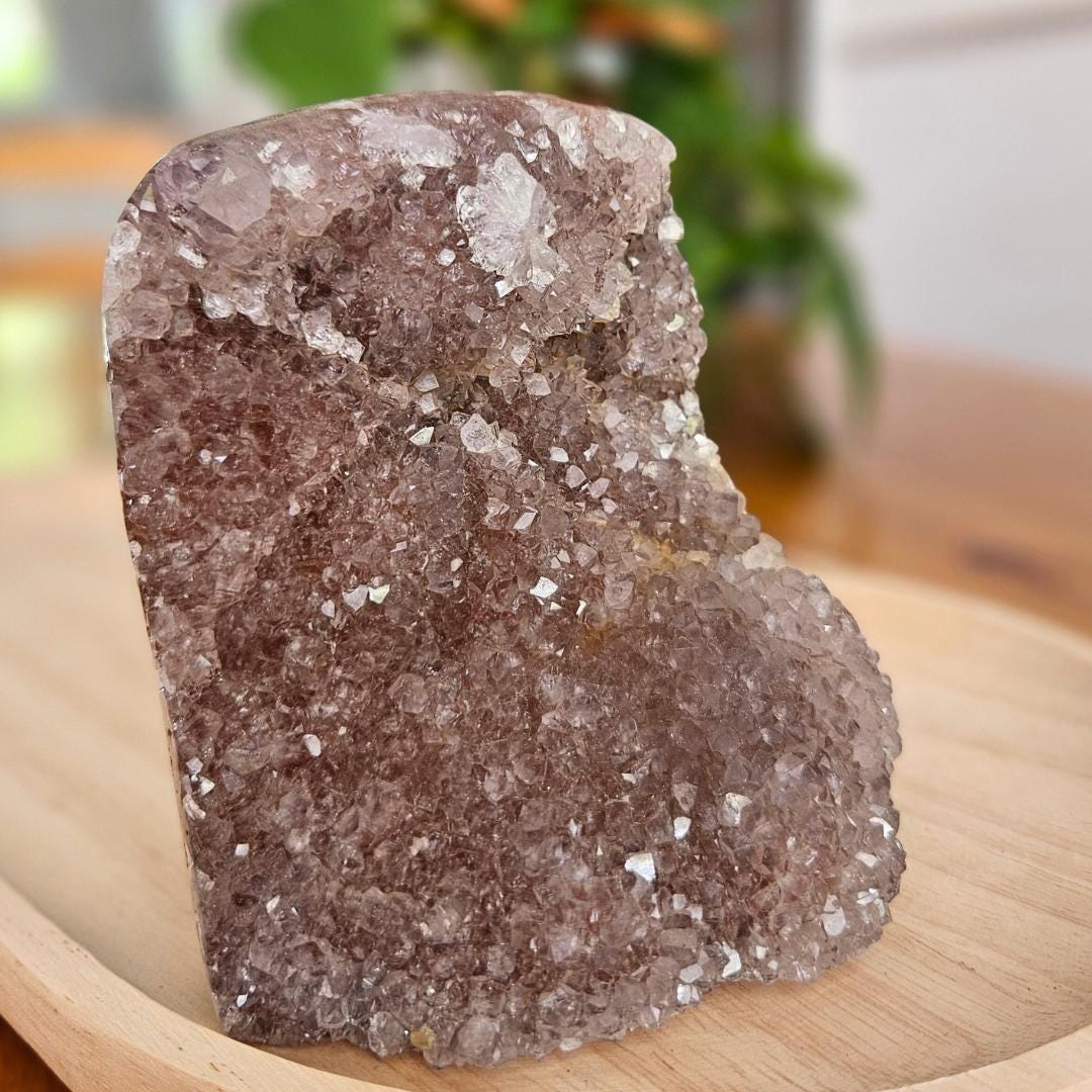 Raw Amethyst Crystal Display Large Freeform Geode Natural Cluster Home