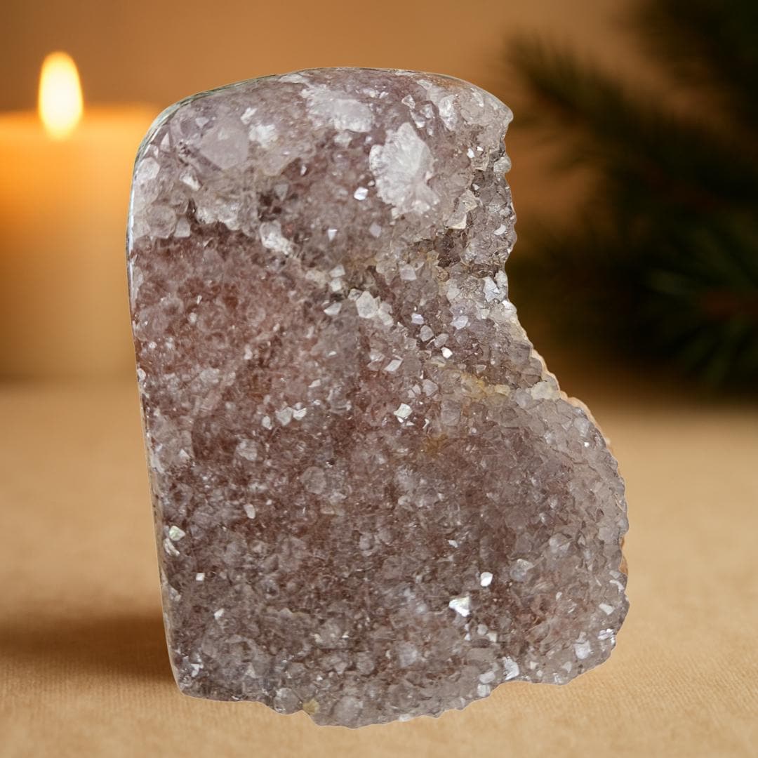 Raw Amethyst Crystal Display Large Freeform Geode Natural Cluster Home