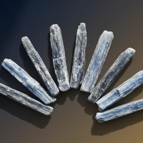 Raw Blue Kyanite Sticks natural crystal blades calming energy collecto