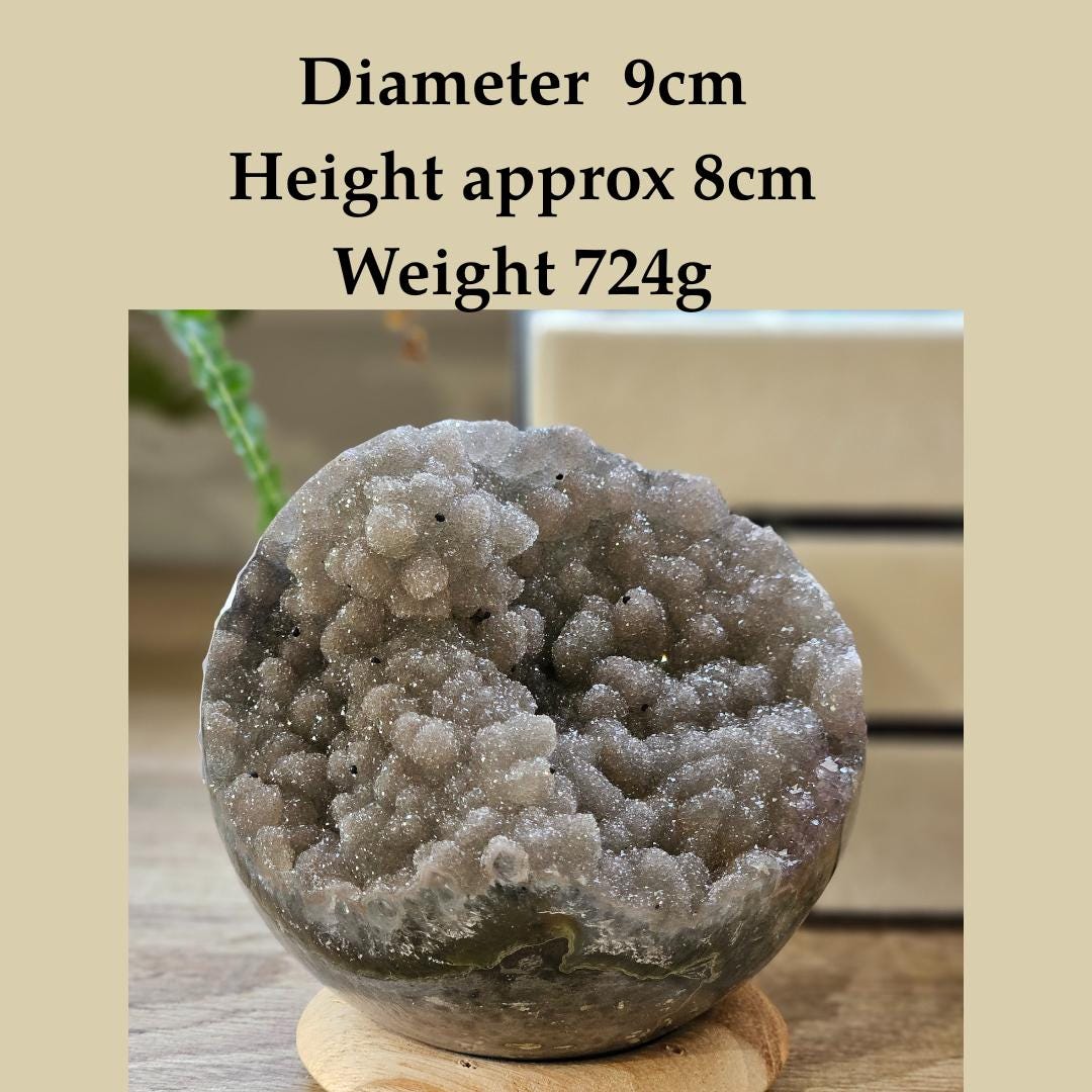 Amethyst crystal sphere sparkling geode Mother's day gift large druzy 