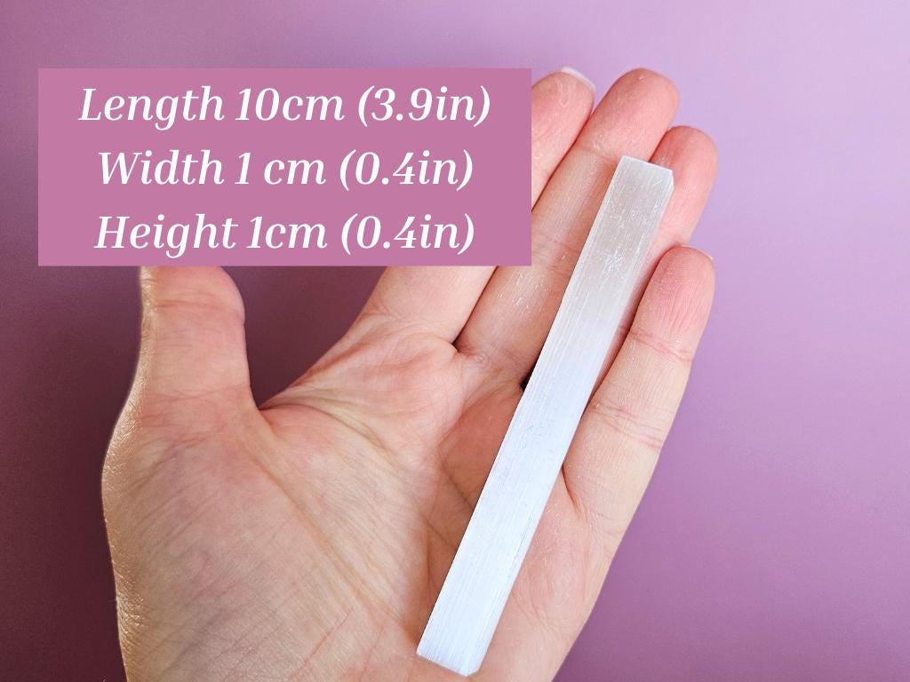 Selenite Crystal Collection sticks charging plate slabs keychain clean