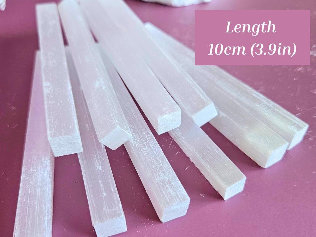 Selenite Crystal Collection sticks charging plate slabs keychain clean