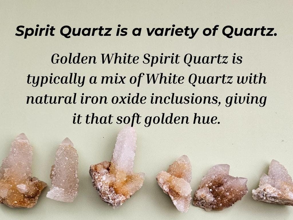 Golden White Spirit Quartz Cactus Quartz raw crystal cluster quartz po